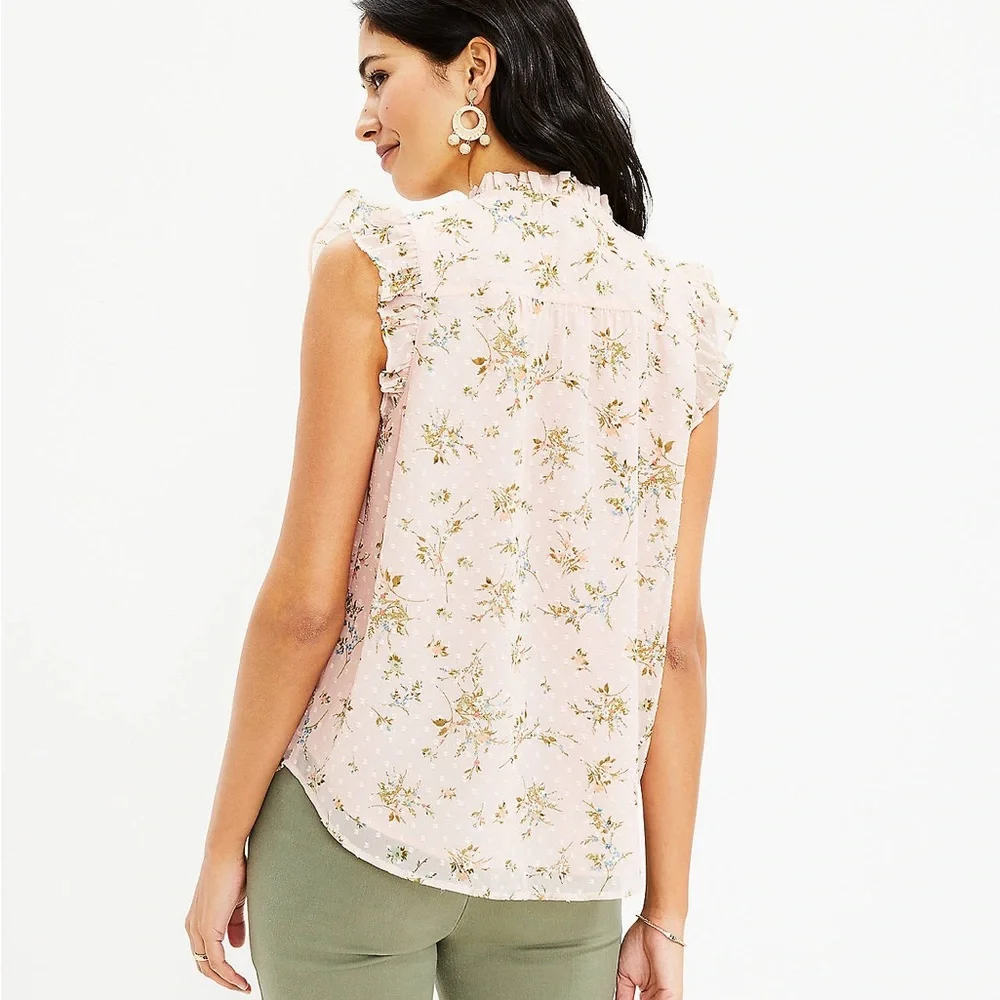 Garden Smocked Ruffle Button Top - Picture 2 of 7